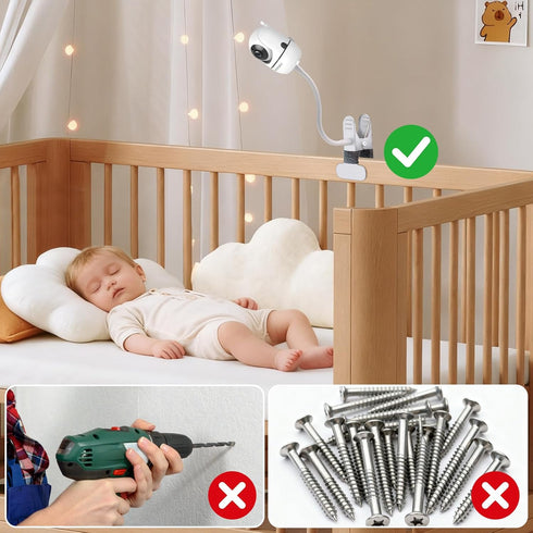 tihii HB6550/ HB6560/ HB65/ HB6351/ HB40/ HB6339/ HB6336, SM935E Baby Monitor Mount Compatible with HelloBaby