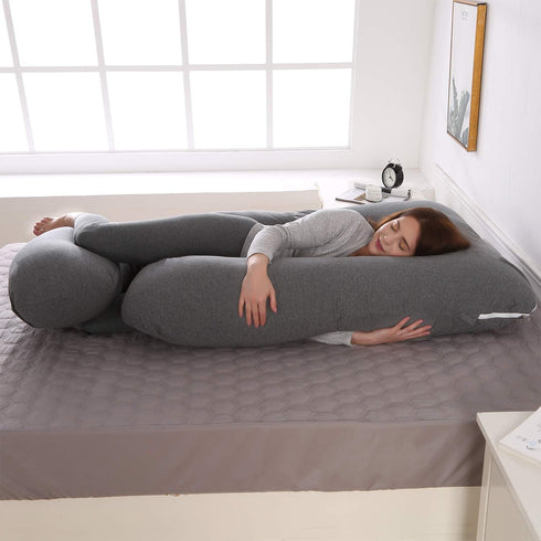 Pillow,57 inches Victostar Pregnancy U Shaped Maternity Pillow with Removable Cover Full Body Pillow Support for Back