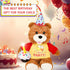 12 Singing Dancing Birthday Teddy Bear with Light Up Candle Playing Happy Birthday Song Musical Interactive Stuffed