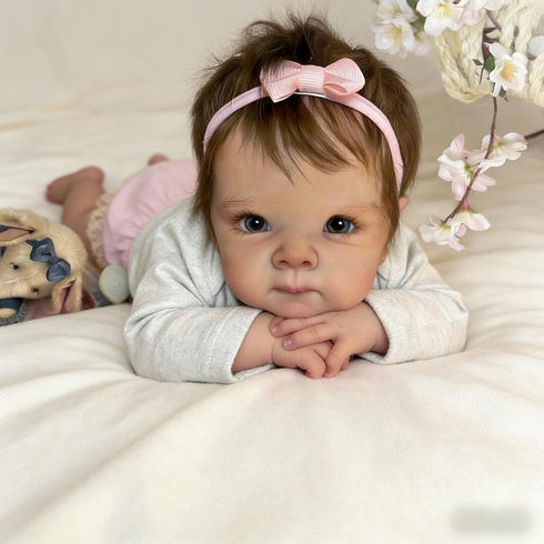 18 inch 3+ RXDOLL Cute Reborn Baby Dolls Silicone Full Body Girl Realistic Newborn Baby Girl Real Life Silicone Babies