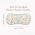 Set, 6 Pack 20"x9" 100% Set Muslin Burp Cloths for Baby Girl Cotton Burp Cloths Baby Girl, Large Absorbent Burping