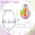 8 10 Inch Funtery Pcs Jumbo Easter Eggs Plastic Giant Easter Eggs with Handles, Clear Large Baskets Fillable Big Bunny