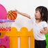 Gejoy 7-Inch Mini Basketballs - Set of 3 with Ball Pump Needles - Inflatable Toy Balls for Indoor/Outdoor Sports, Orange
