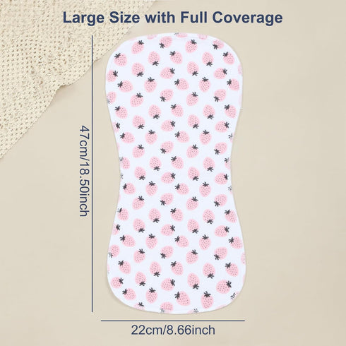 2-in-1 6 Pack 3 Burp Cloths and Baby Bips - Large Super Absorbent Soft Cotton Burping Cloths for Spit Up, Layers Thick