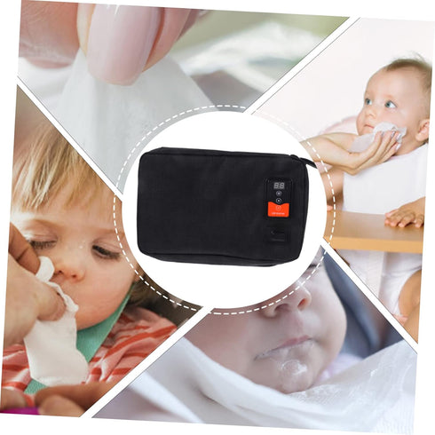 Portable USB Baby Wipe Warmer Adjustable Temperature Heating Bag Multi-Functional Travel Wipes Dispenser for Babies