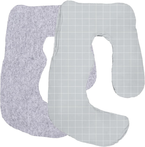 Maternity Pillow Cover ONLY Compatible with Momcozy Pregnancy Pillow (2 Pack Covers-Pillow