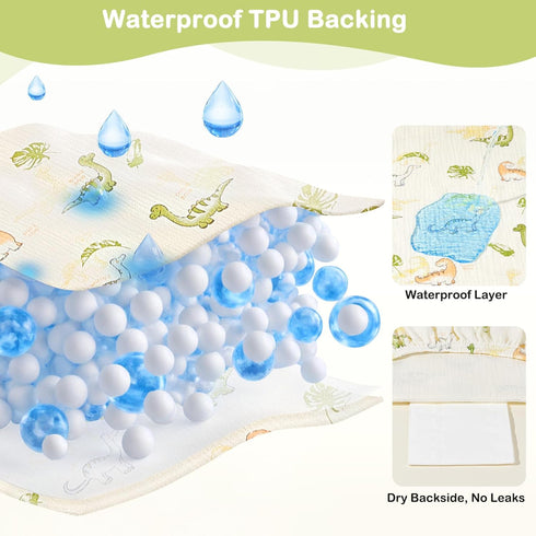 2 Pack 32"x16", Basumee Muslin Changing Pad Cover Waterproof Baby Changing Table Covers for Boys and Girls Soft