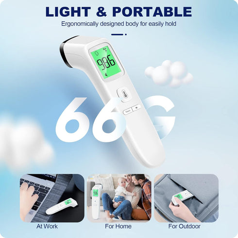 No-Touch Thermometer for Adults and Kids, Accurate Digital Baby Thermometer with Fever Alarm & Silent Mode