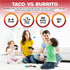 Taco vs Burrito Family Board Games for Kids 6-8, 8-12 & Up - Fun Travel Card Games for Everyone