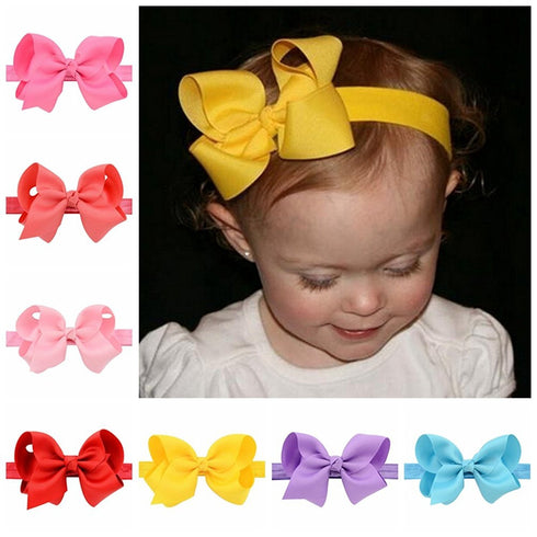 Baby Girls Infant Headbands with Kids Hair Bows (16) - Black, L-3.5" W-2.7 Inch