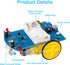 MiOYOOW TT Motor Line Following Robot Car Kit, Soldering Practice Kit for Beginners DIY Smart Car STEM Education