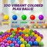 100 Count Pack Sunny Days Entertainment Multi Colored Play Balls Phthalate and BPA Free Non-Toxic Crush Proof Plastic