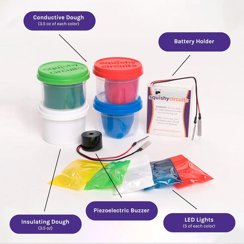 Standard Squishy Circuits Kit - Explore Electrical Circuits with Play Dough - STEM Science Kits for Kids Age 8-12, Fun