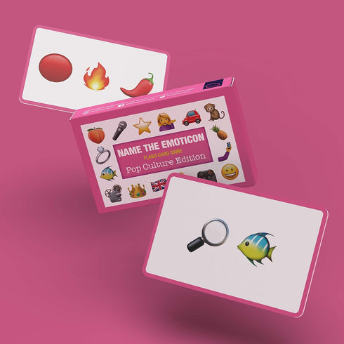 Bubblegum Stuff Name The Emoticon Game - Pop Culture Edition, Emoji Flash Card Board Game