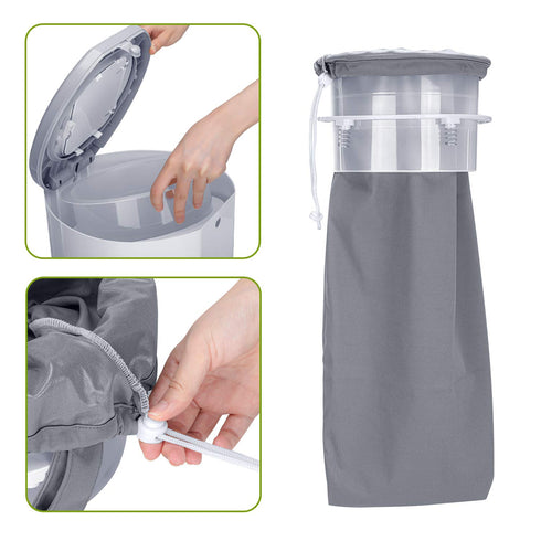 Diaper(Pack 3), Teamoy Pail Liner for Cloth of Reusable Diaper Pail Wet Bag with Drawstring, Fits for Dekor, Ubbi