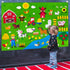OKGIUGN 61 Pcs Farm Animals Story Felt Board, 3.6 Ft Farmhouse Themed Play Mat Wall Hanging Kit for Toddlers