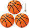 Gejoy 7-Inch Mini Basketballs - Set of 3 with Ball Pump Needles - Inflatable Toy Balls for Indoor/Outdoor Sports, Orange