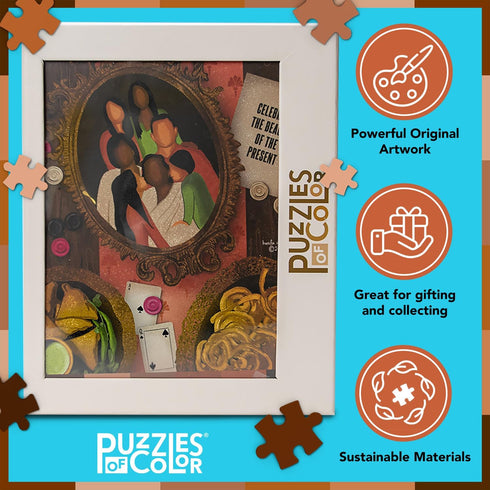 500-Piece (16"x20") Puzzles of Color Beauty of The Present by Hanifa Abdul Hameed Puzzles for Adults, Artwork Jigsaw