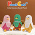 1 Mommy 19.7" 3 4 Set PEACH CAT Banana Duck Plush Banana Duck Stuffed Animal with Cute Babies Inside, Pieces Plushies
