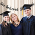 Black Glitter She Believed She Could So She Did Banner, Girls 2025 Graduation Banner for College Party Decorations