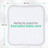 San Francisco Baby 6-Piece Bamboo Rayon Washcloths for Newborn - Soft, Absorbent, White