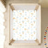 miaozhen 1 Pack 52x28 Cotton Baby Crib Sheets for Boys Girls Soft Comfy Orange Funny Sunflower and Bee Toddler Bedding