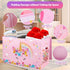 Large Toy Box Chest - Collapsible Sturdy Organizer for Kids, 25"x13"x16" Pink Toy Storage Bins with Lids