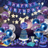 Galaxy Birthday Party Decorations for Kids, Happy Birthday Banner, Outer Space Metallic Balloons, Planet Star Cake