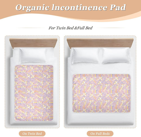 siphylline 52" 34" Purple Geometric Giraffe Extra Large Resuable Bed Underpads Highly Absorbent Baby Diaper Changing
