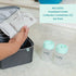 Set 2 Pack Motif Medical Luna Breast Milk Storage Cooler - Insulated Bag w/ Containers & Ice - Breast Milk Travel Bag