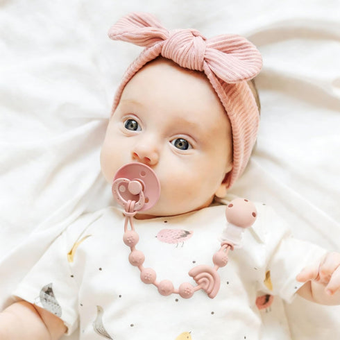 Set 3 Baby Pacifier Clips One Piece Binky Clip Holder Silicone Teether Clip Pacifier Straps with Clip Baby Teether Toys