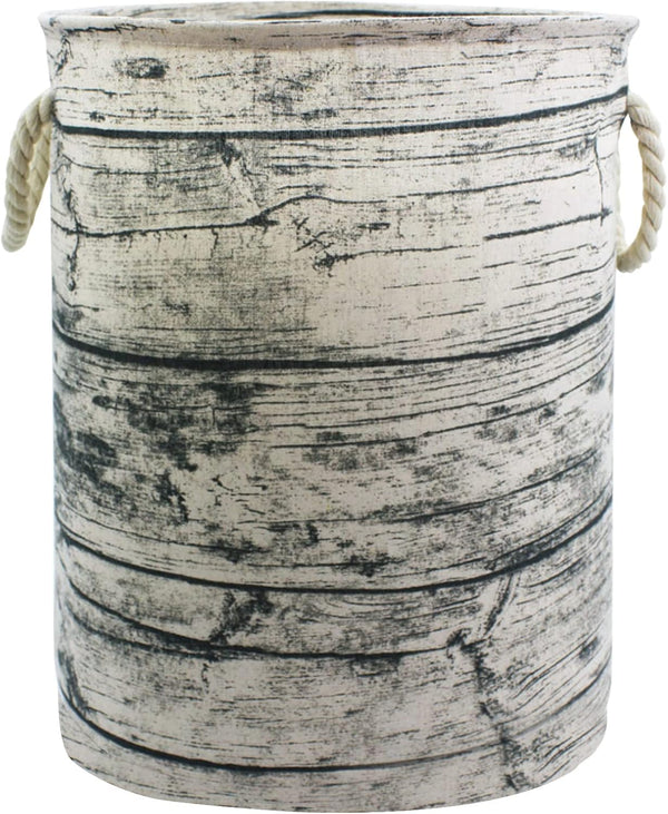 Mziart Large Unique Tree Stump Laundry Basket Bag, Collapsible Waterproof Hamper with Rope Handles, Stylish Storage Bin