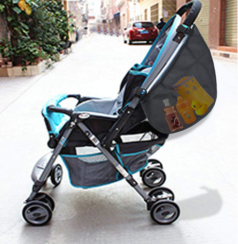 2 Pack Universal Side Sling Stroller Mesh Cargo Net and Organizer for Extra Storage Space