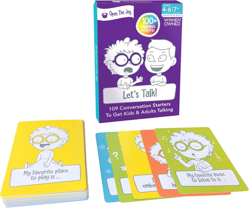 Let's Talk Conversation Cards - Engaging Family Game for Kids, Boost Confidence & Emotional Intelligence