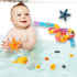 GQIRIL 40PCS Sets, 3-5 Baby Bath Toys for Toddler - Bathtub Slide Track with Suction Cups, DIY Shower Time Duck