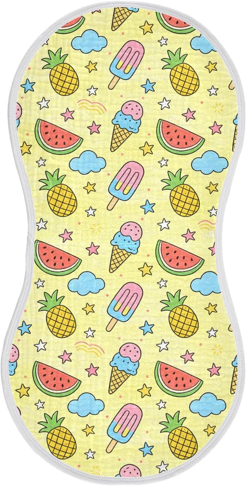 decor gift Cotton Large Burp Cloths for Baby Easy Care Summer Pineapple Cute wash