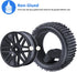 Hobbypark (4-Pack) 1/10 Scale Off Road Buggy Tires & Wheel Rims Set Front and Rear 12mm Hex Hubs with Foam Inserts for RC Hobby Car