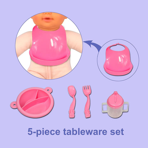 Anivia Baby Doll High Chair, Toy Highchair for Baby Doll with Feeding Tray (Purple)