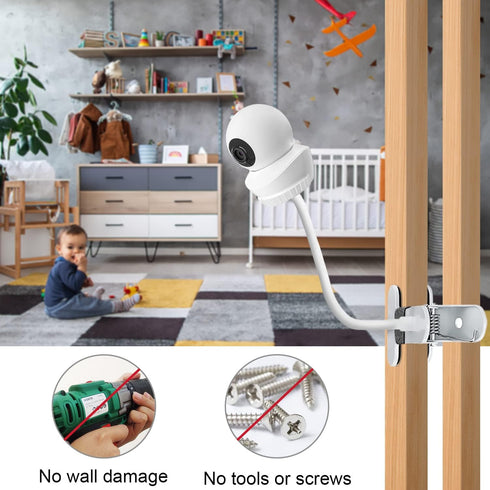 Baby Monitor Mount - Compatible with Babysense HD S2/V43 Baby Monitor, Flexible Clip Clamp Mount with Long Gooseneck Arm