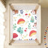Bseiialft 52 28 Mushrooms Hedgehogs Crib Sheets for Boys Girls Soft and Breathable Cotton Baby Sheets for Standard Crib