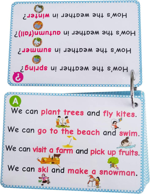 Weather & Seasons Flashcards, Educational Learning Toys for Toddlers, Kindergarten Supplies