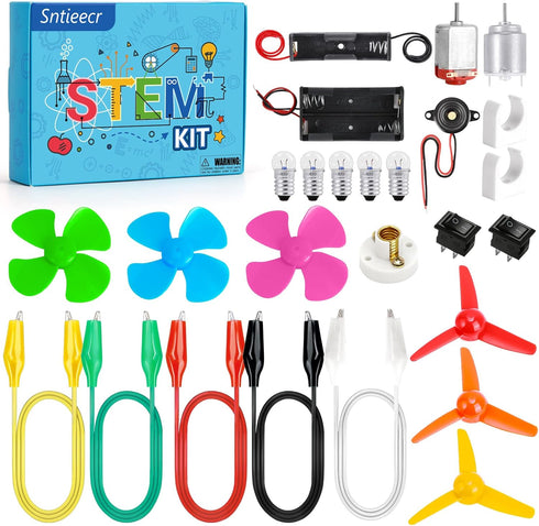 Sntieecr Electric Circuit Motor Kit for Kids 8-12, DIY STEM Science Project Educational Learning Kits