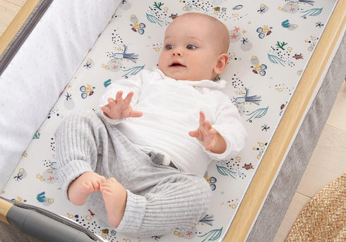 Pack 2 Tutti Bambini Bedside Crib Starter | Crib Fitted Sheets with an Interlock Coverlet | Our Planet