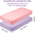 Girls,100% 2 Pack 28x52x8in GUNTAIL Crib Sheets for Boys Cotton Fitted Crib Sheet for Standard Crib and Toddler