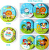 JUNSFUN Books-3PCS,Bathtub Baby Bath Toys Floating Waterproof Educational Bath Toy Books for Toddlers-Zoo Books,Fish