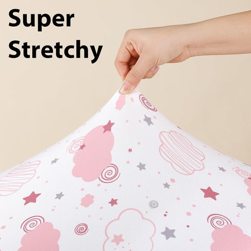 38x26 Pack Pack 3-Pack Baby Mini Crib Sheets Girl, Portable and Play Sheets Fitted for Playard and N Play Mattress