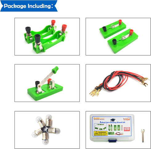 EUDAX Electricity Experiment Set, Physics Science Lab Learning Circuit Kit for Kids Junior Senior High School Students