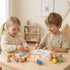 3 4 5 Busy edition Alphabet Number Stamps for Kids, Wooden Letter Stamps with Flashcard Math Learning Number Stampers