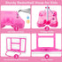 Kids Basketball Hoop with Stand, Adjustable Height 3.5FT-6.2FT, Indoor Outdoor Toys for Girls Age 3-8 (Pink)