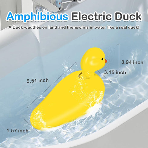 SOCBTNSO Duck Bathtub & Pool Toys - Realistic Walking Duck | Waterproof Baby Bath Toys, Gift for Toddler Boys & Girls